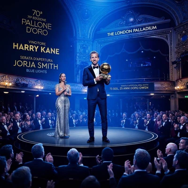 Il Pallone d'Oro sale sul palco del Palladium: vince Kane, Jorja Smith apre il gala con "Blue Lights"